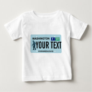 Washington Sasquatch License Plate Baby T-shirt