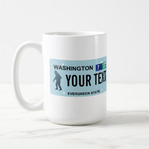 Washington Sasquatch License Plate Kaffeetasse