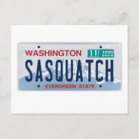 Washington Sasquatch License Plate
