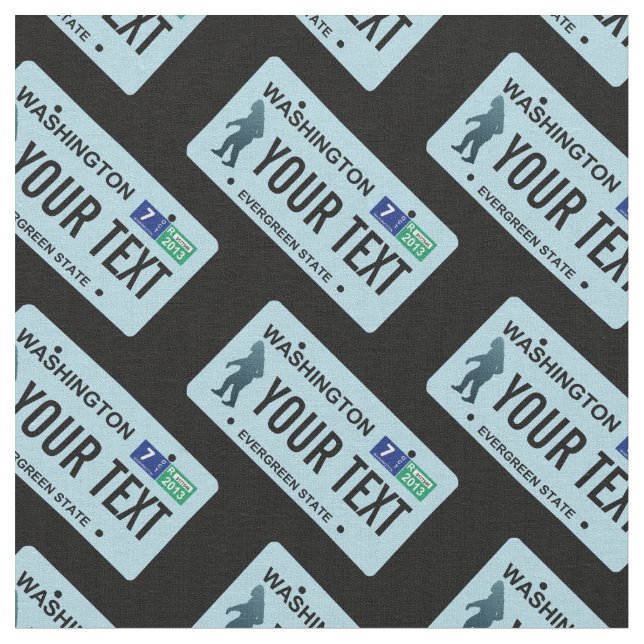 Washington Sasquatch License Plate Stoff (Nahaufnahme)