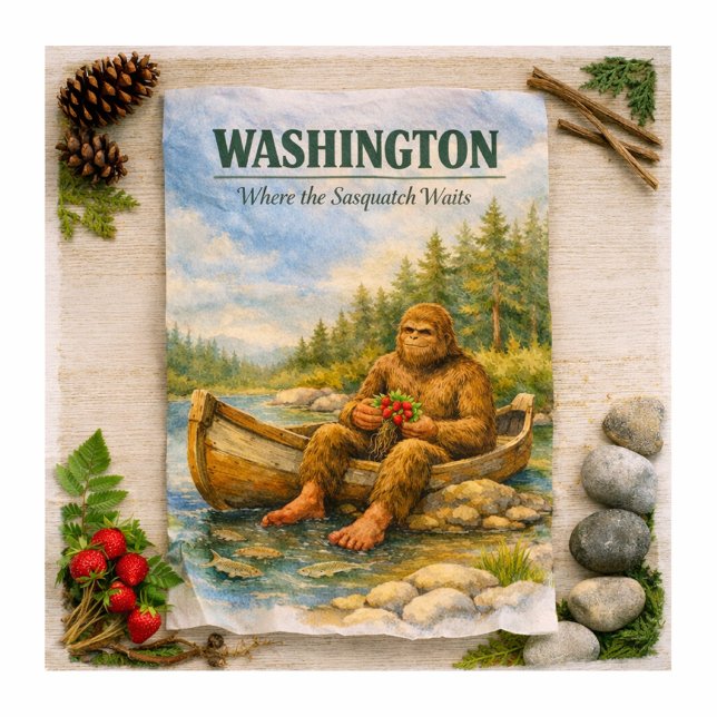 Washington Sasquatch Sommerkanu  Seidenpapier (Von Creator hochgeladen)