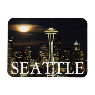 Washington, Seattle, Skyline nachts ab Kerry 2 Magnet