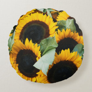 Washington, Seattle, Sonnenblume zu verkaufen Pike Rundes Kissen
