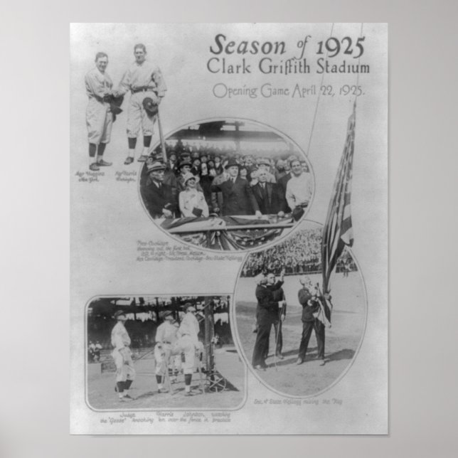 Washington Senators 1925, Clark Griffith Stadium Poster (Vorne)