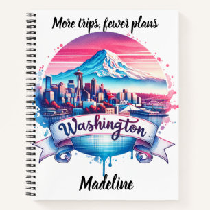 Washington Skyline bei Sonnenuntergang Notizbuch
