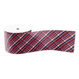 Washington Sports Fan Red White Blue Kariert Ripsband