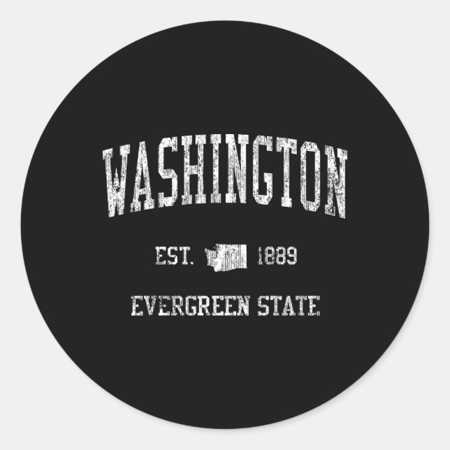 Washington Sports Runder Aufkleber (Vorderseite)