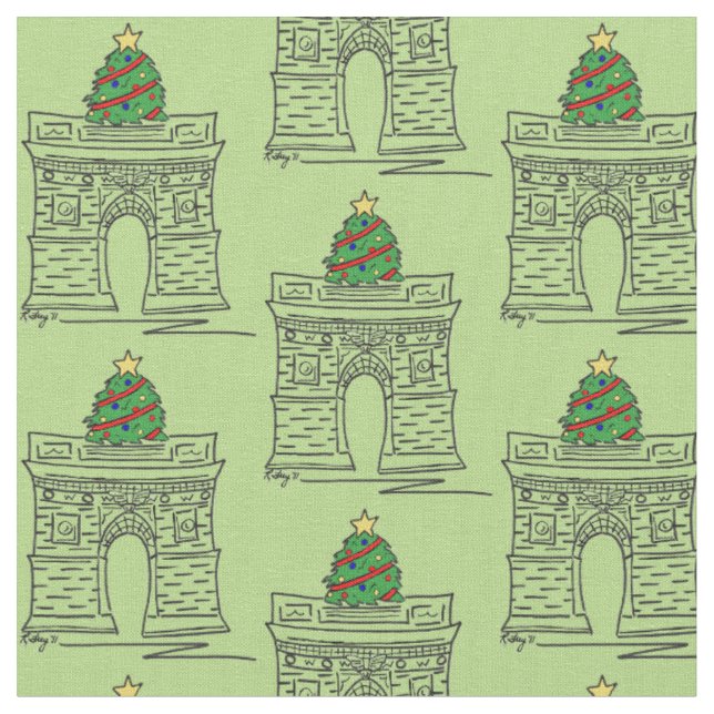 Washington Square Christmas Tree NYC Holiday Stoff (Nahaufnahme)