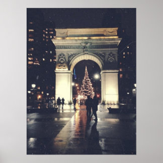 Washington Square Park zu Weihnachten Poster