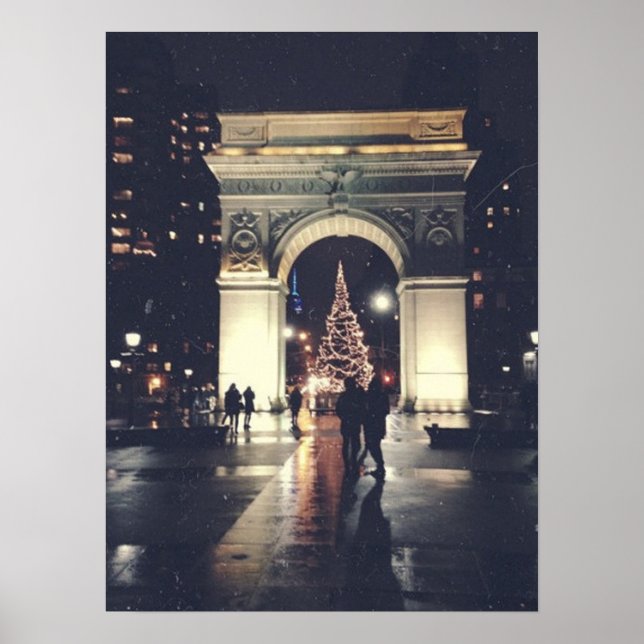 Washington Square Park zu Weihnachten Poster (Vorne)