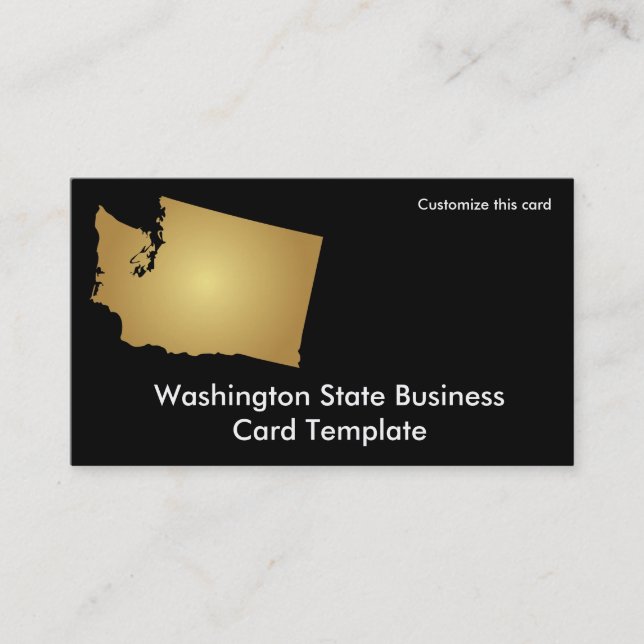 Washington Staat Business Card Metallic Gold Visitenkarte (Vorderseite)