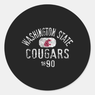 Washington Staat Cougars 1890 Runder Aufkleber