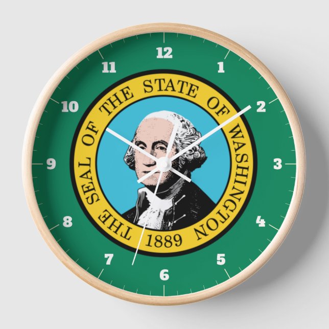 WASHINGTON STAAT FLAG UHR (Vorderseite)