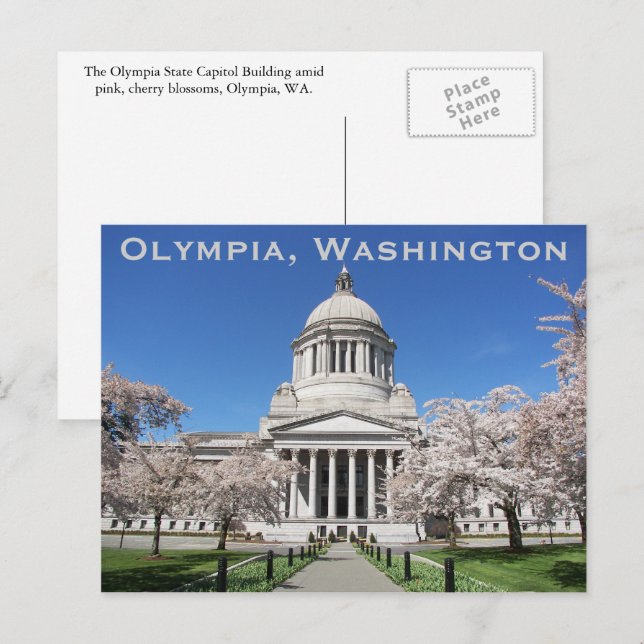 Washington Staat Hauptstadt Spring Travel Postkarte (Vorne/Hinten)