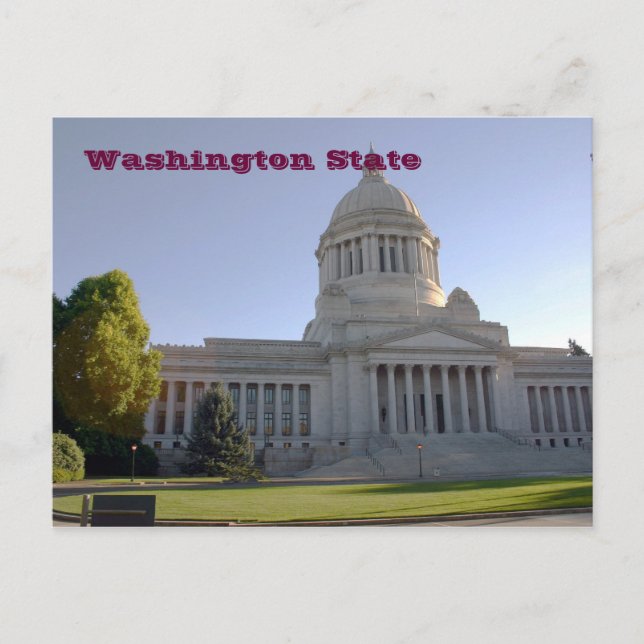 Washington Staat Hauptstadt, Washington Staat Postkarte (Vorderseite)