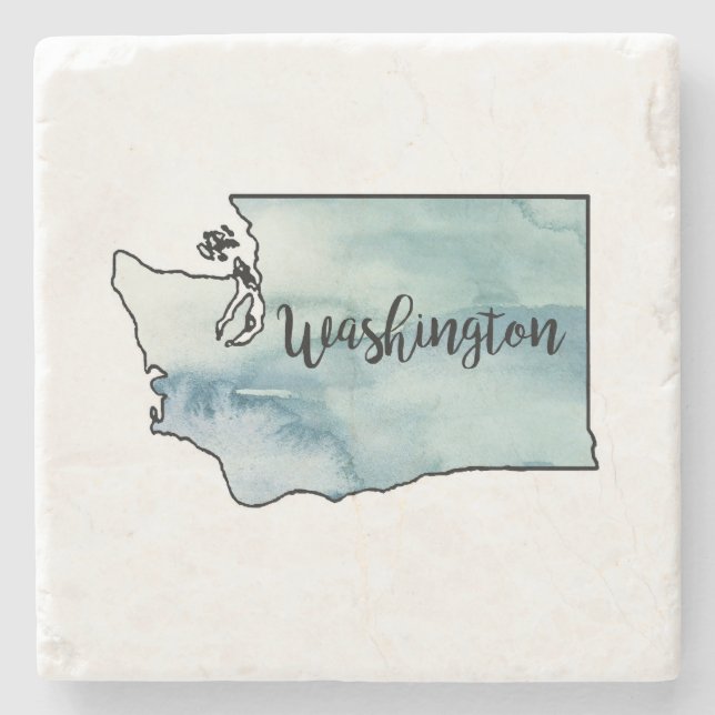 Washington Staat Map Marble Stone Untersetzer (Vorderseite)