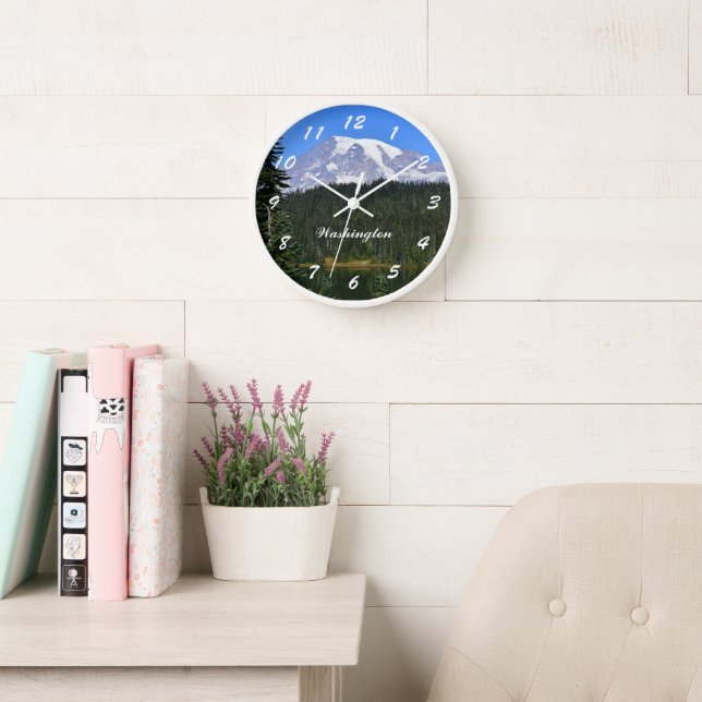 Washington Staat Mount Rainier Foto Uhr (Lesesaal)