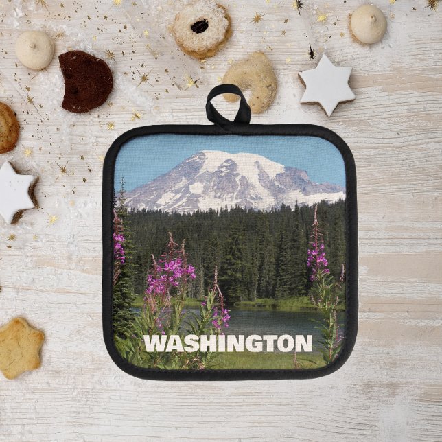 Washington Staat Mount Rainier Wildblumen Topflappen (In Situ Cookies)