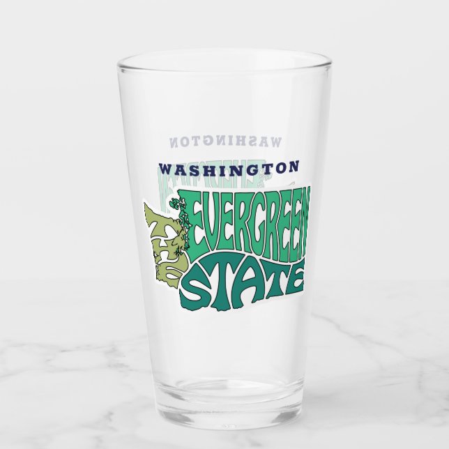 Washington Staat Nickname Word Art Glas (Vorderseite)