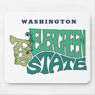 Washington Staat Nickname Word Art Mousepad
