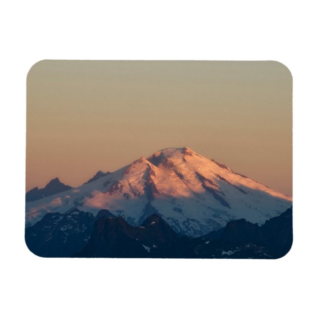 Washington Staat, North Cascades. Mount Baker Magnet (Horizontal)