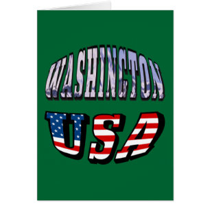 Washington Staat Picture und USA Flag Text