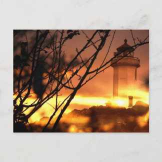 Washington Staat Postcard - Leuchtturm bei Sunset Postkarte