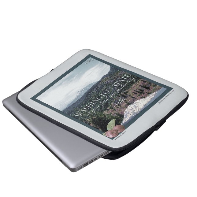 Washington Staat Poster Art Laptopschutzhülle (Vorne Knopf)