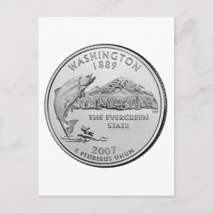 Washington Staat Quarter Postkarte