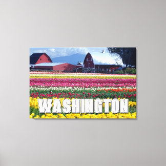Washington Staat | Tulip Field Leinwanddruck