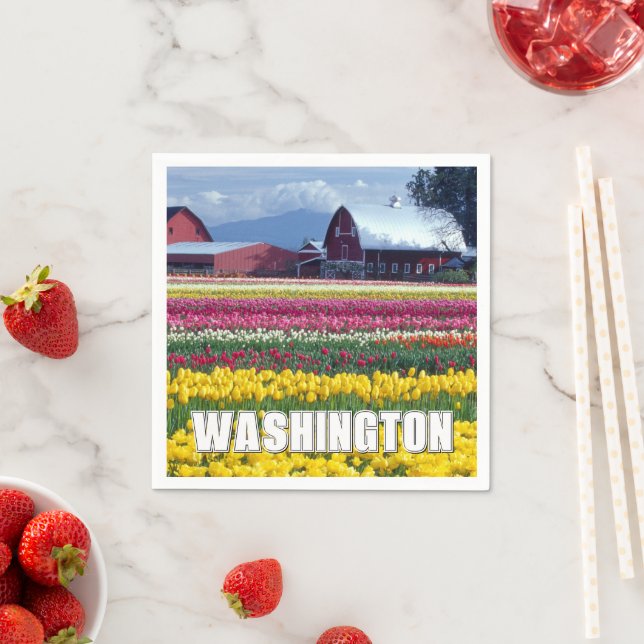 Washington Staat | Tulip Field Serviette (Beispiel)