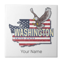 Washington Staat United Staaten Map USA Souvenir Fliese