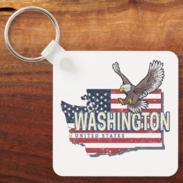 Washington Staat United Staaten Map USA Souvenir Schlüsselanhänger