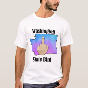 Washington Staat Vogel T - Shirt Mittelfinger