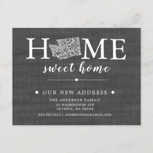 WASHINGTON Staat Wechseln Ankündigungskarte Ankündigungspostkarte