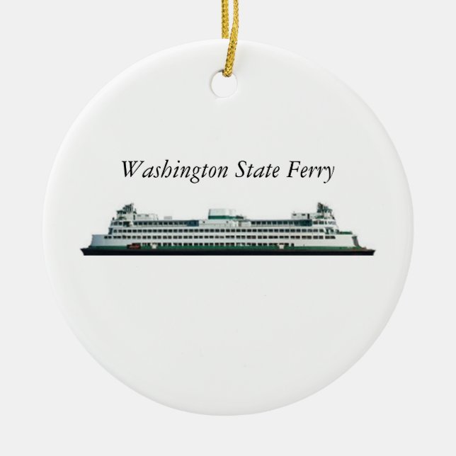 Washington-Staats-Fähre Keramik Ornament (Vorne)