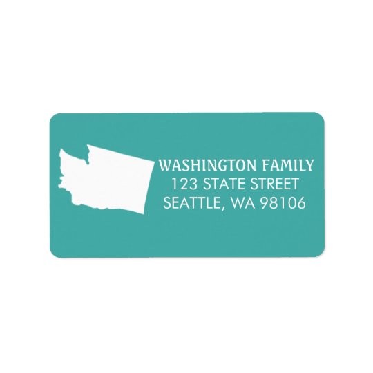 Washington-Staats-Rücksendeadressen-Aufkleber - Adressetikett