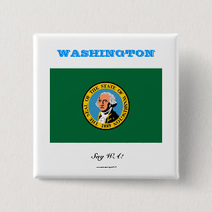 WASHINGTON-Staatsflagge Button