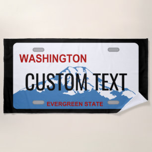 Washington-Staatslizenzplatte fertigen Strandtuch