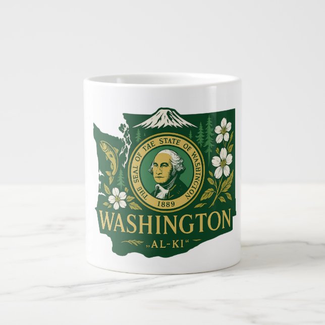 Washington Staatsstolz Jumbo-Tasse (Vorderseite)
