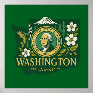 Washington Staatsstolz Poster