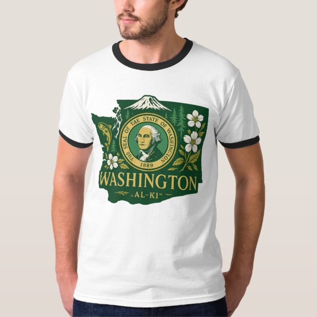 Washington Staatsstolz T-Shirt (Vorderseite)