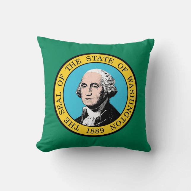 Washington State Flag American MoJo Pillow Kissen (Vorderseite)