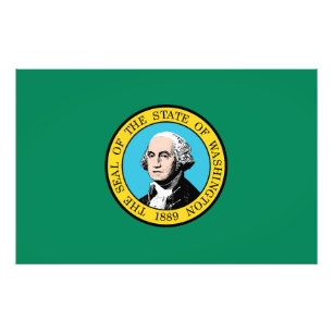 Washington State Flag USA Fotodruck