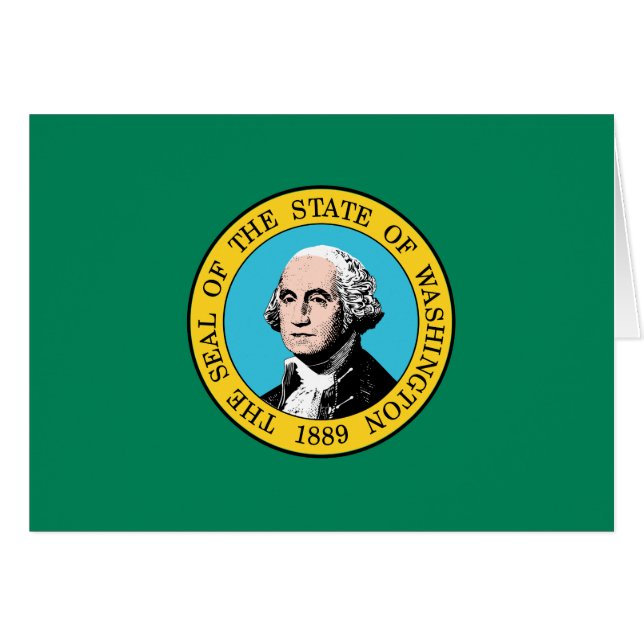 Washington State Flagge (Vorderseite (Horizontal))