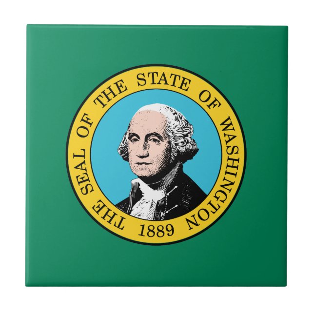 Washington State Flagge Fliese (Vorderseite)