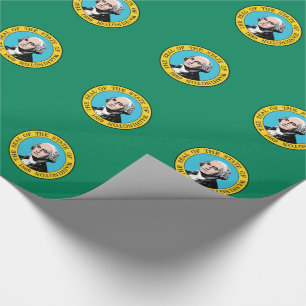Washington State Flagge Geschenkpapier