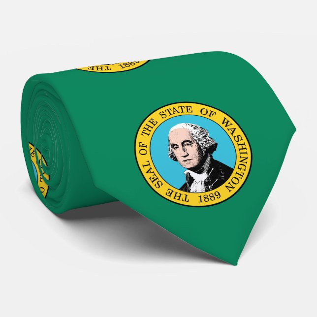 Washington State Flagge Krawatte (Gerollt)