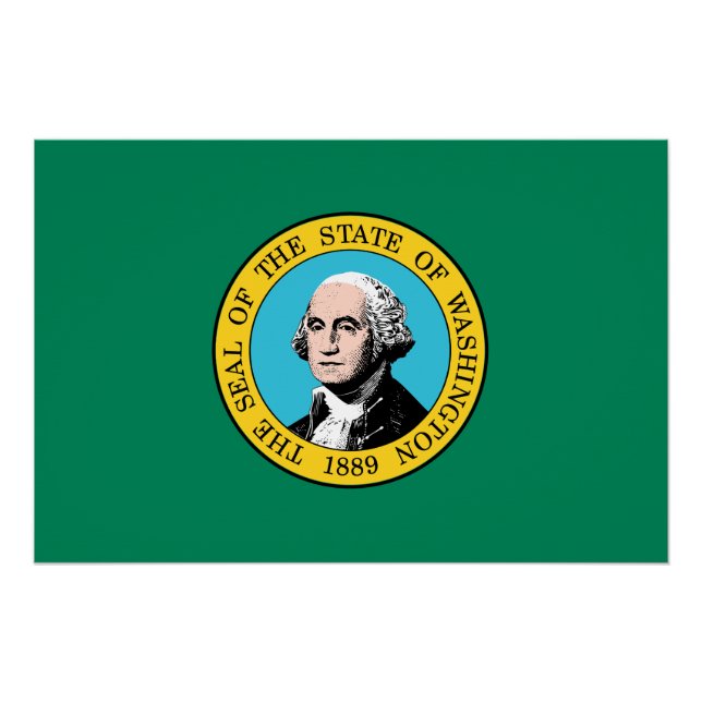 Washington State Flagge Poster (Vorderseite)