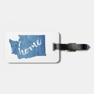 Washington State Home Holzmaserung Gepäckanhänger